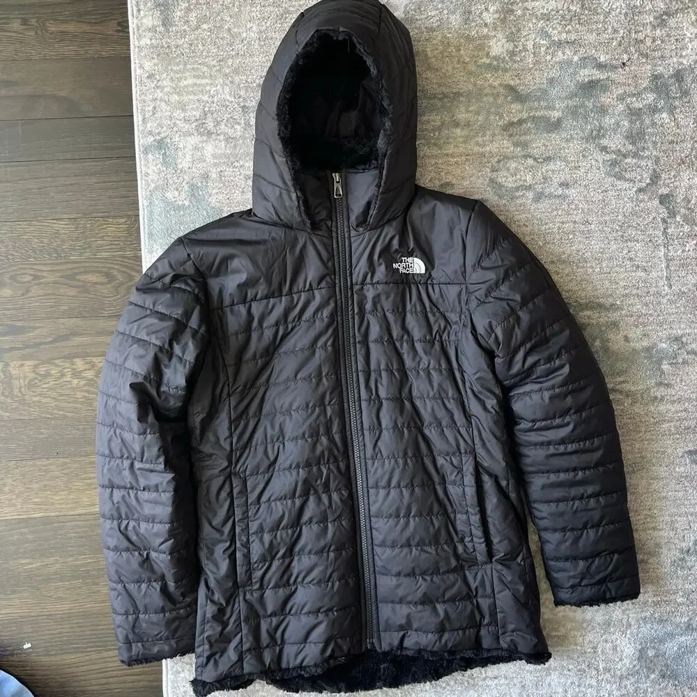 The North Face Girls Mossbud Swirl Parka Black XL 18